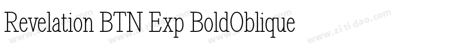 Revelation BTN Exp BoldOblique字体转换